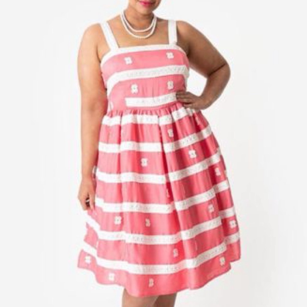 Unique Vintage Barbie 60th Anniversary Suburban Shopper Pink Dress 4X 22/24 / 3X - Picture 8 of 16